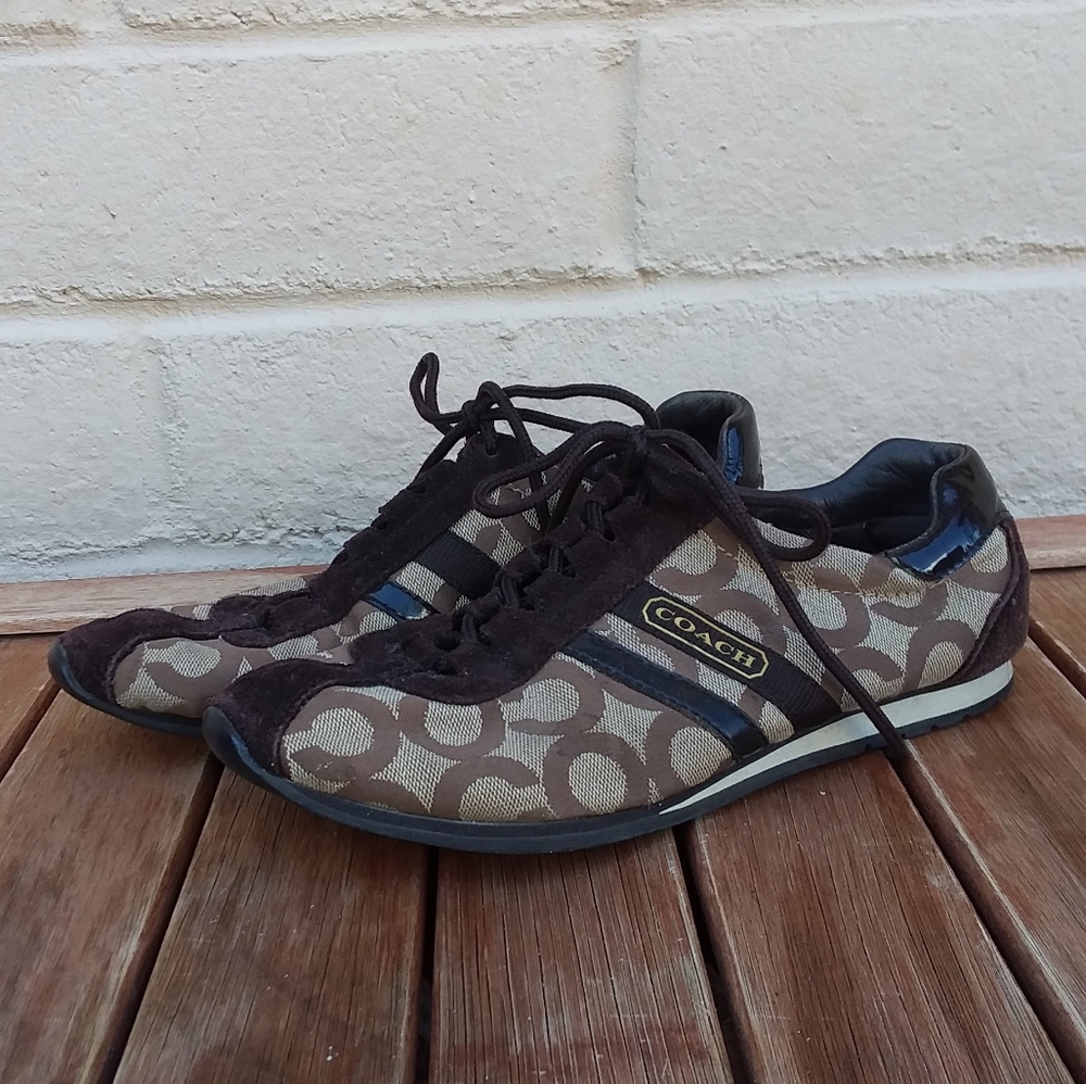Coach Kathleen suede tennis shoes canvas